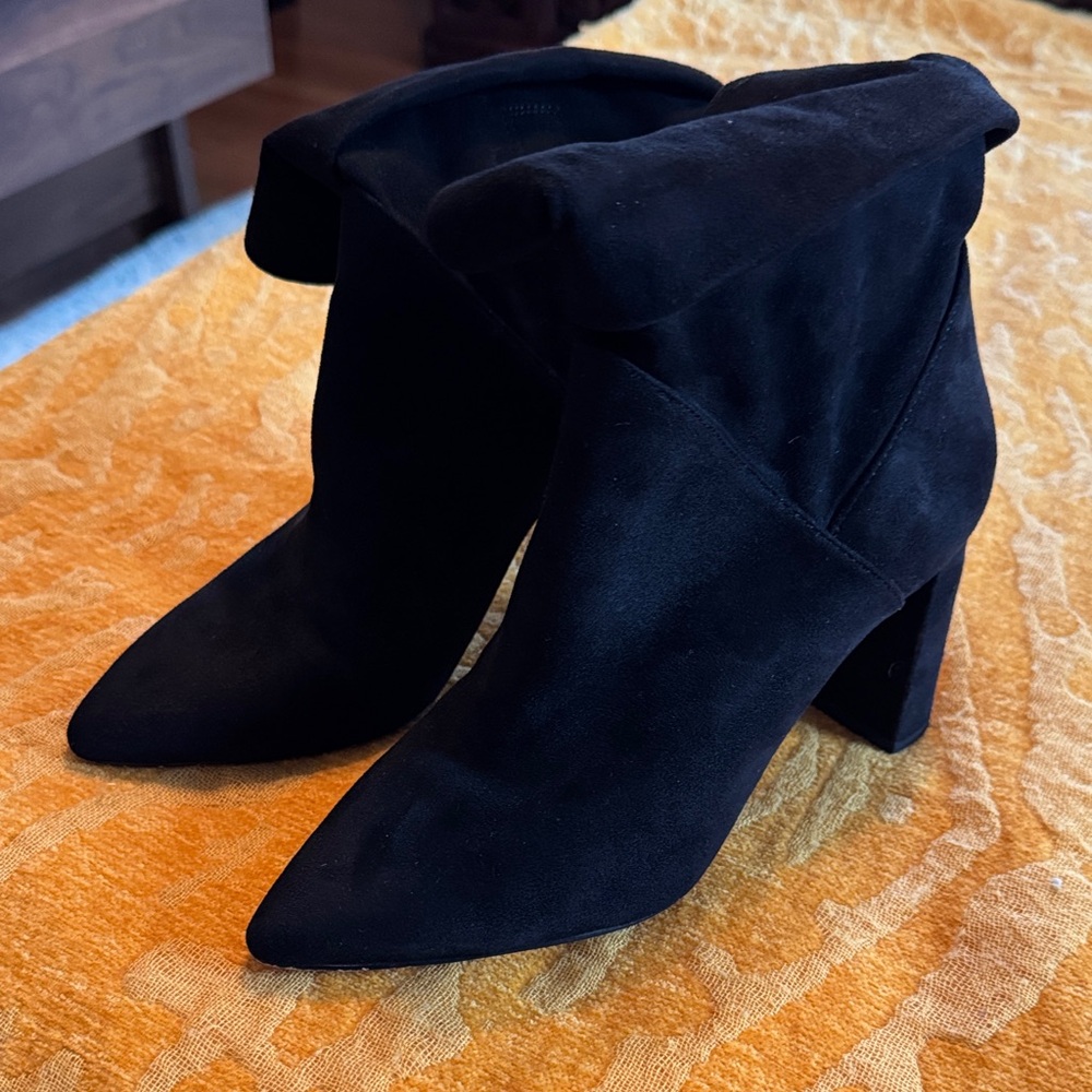 Jessica Simpson Black Suede Heeled Boots